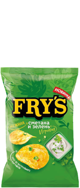Чипсы из натурального картофеля «FRY’S» со вкусом «Сметана с зеленью» 35г