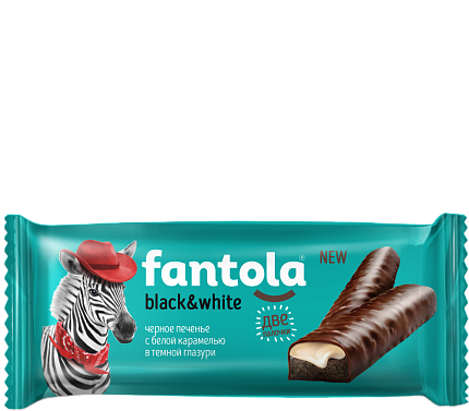 Батончик с печеньем Fantola Black&White